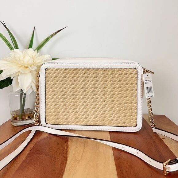 NWT MICHAEL KORS STRAW PYTHON CAPSULE CROSSBODY BAG - Picture 3 of 7